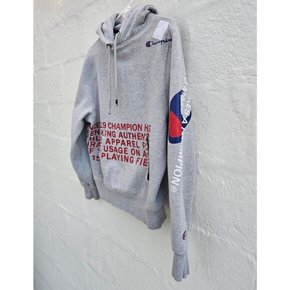 Champion Hoodie Men Small Gray Behind The Label Super Fleece 2.0 Sweatshirt 1919 - Picture 3 of 9